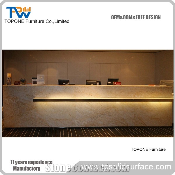Artificial Marble Stone Beauty Salon Reception Table