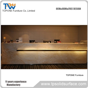 Artificial Marble Stone Beauty Salon Reception Table