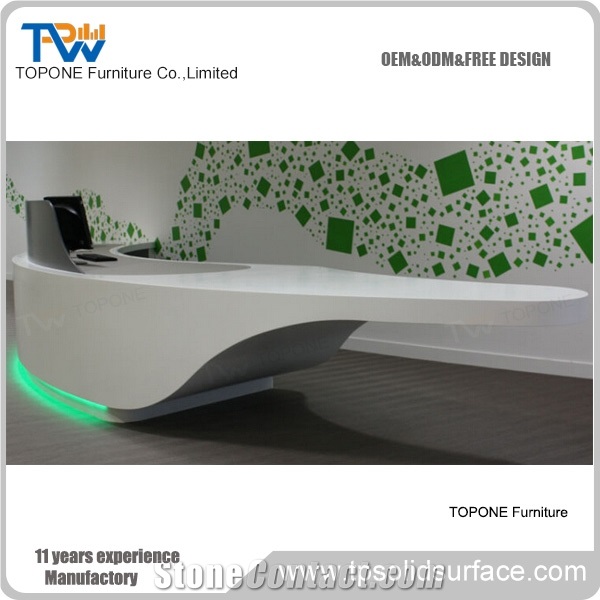 Artificial Marble Stone Beauty Salon Reception Table