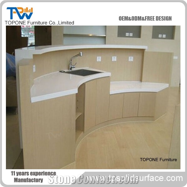 Artificial Marble Stone Beauty Salon Reception Table