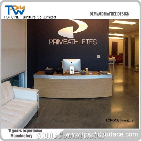 Artificial Marble Stone Beauty Salon Reception Table