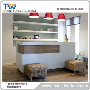 Artificial Stone Cafe Reception Counter Design Shop Counter Design