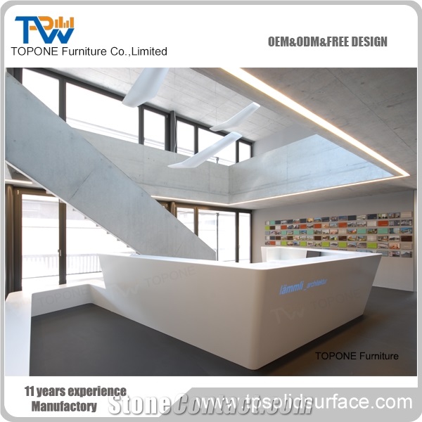 Design Reception Acrylic Lighted Office Reception Desk