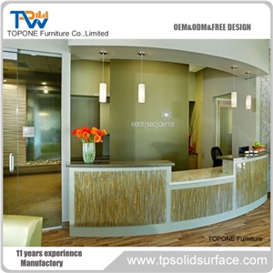 Design Round Reception Counter Made by Artificial Stone