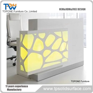 Design Round Reception Counter Made by Artificial Stone