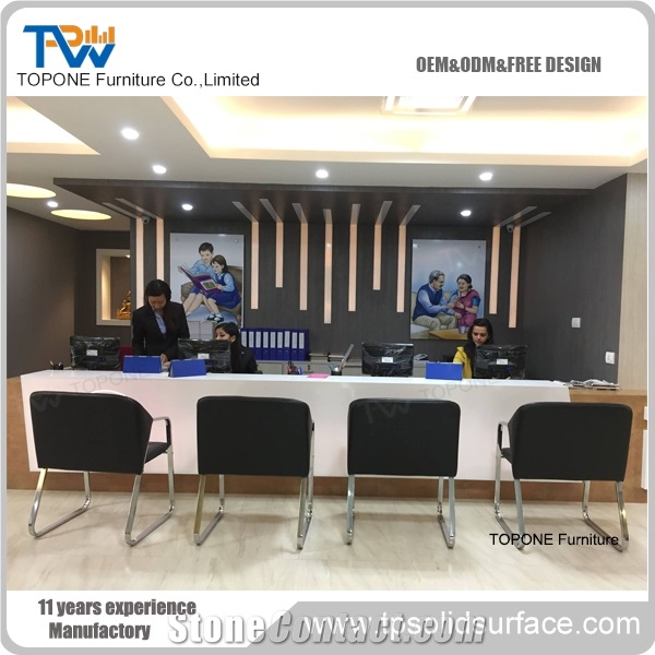 Fashion Design Curved Reception Desk