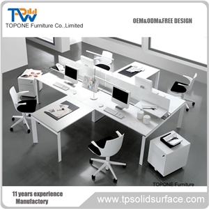 Furniture for Tall People Glass Computer Table Custom Size for Sale