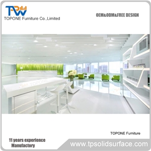 Luxury Office Desk with Round Shape, Artificial Stone Furniture
