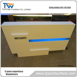 New Design Acrylic Solid Surface Reception Counter
