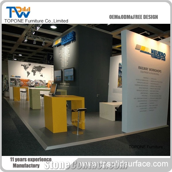New Design Acrylic Solid Surface Reception Counter