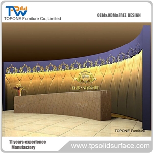 New Design Acrylic Solid Surface Reception Counter