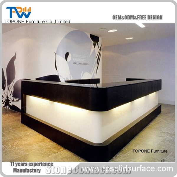 Pure Acrylic Solid Surface Reception Counter/China Troditional Style