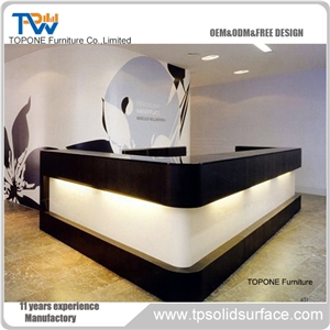 Pure Acrylic Solid Surface Reception Counter/China Troditional Style