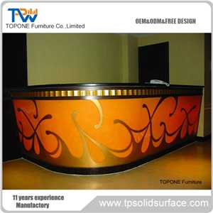 Pure Acrylic Solid Surface Reception Counter/China Troditional Style