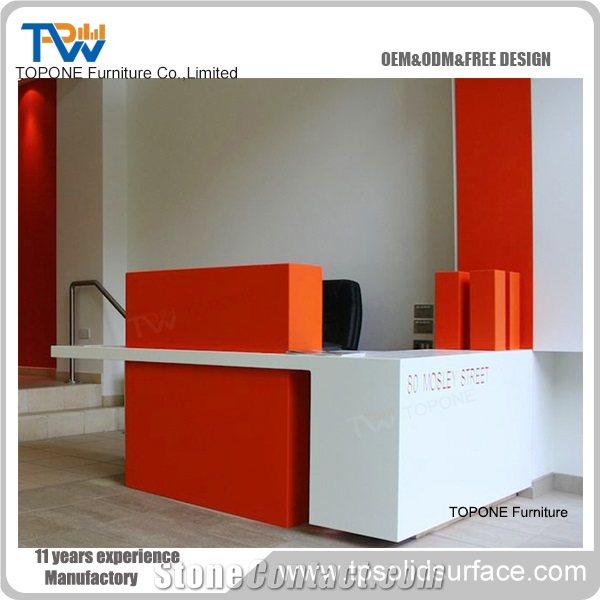 Pure Acrylic Solid Surface Reception Counter/China Troditional Style