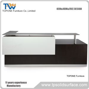 Quality Led Artificial Stone Reception Counter Desk with Logo Design Quality Led Artificial Stone Reception Counter Desk with Logo Design
