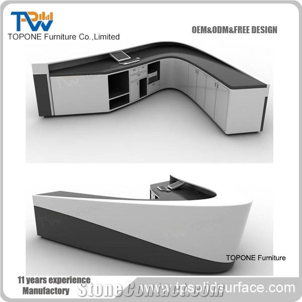 White Reception Desk Modern Reception Counter