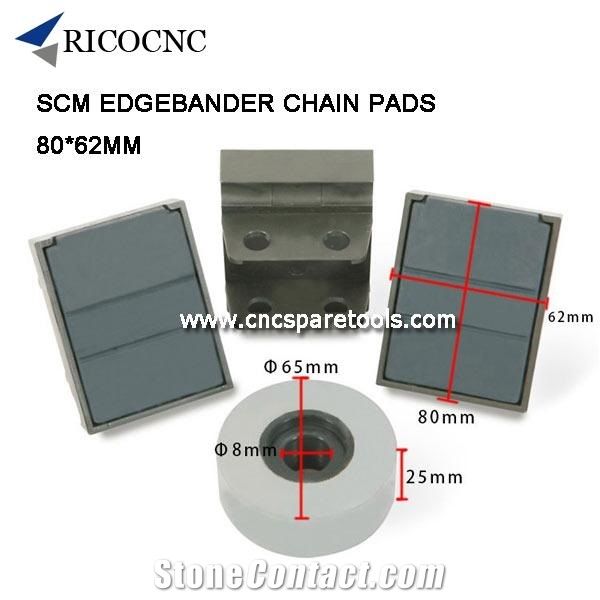 80x62mm Scm Brandit Edgebander Chain Pads Conveyor Track Pads