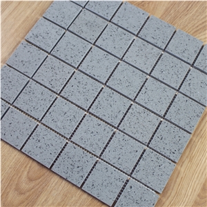 Artificial Grey Quartz Mosaic Tile with Mirror