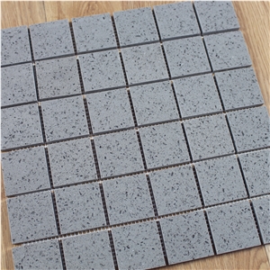 Artificial Grey Quartz Mosaic Tile with Mirror