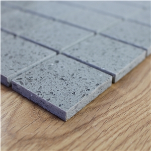 Artificial Grey Quartz Mosaic Tile with Mirror