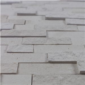 Limestone Split and Honed Mosaic Tile