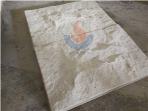Limra White Limestone Split Face Mushroom Stone ,Wall Cladding ,Panel