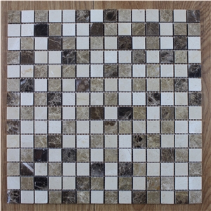 Mixed Color Low Price Indoor Mosaic Tiles Marble Mini Brick