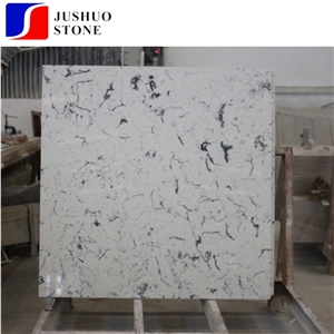Absolute Good Quality Sparkle Pot Marble Veins Quartz Slab for Top Use