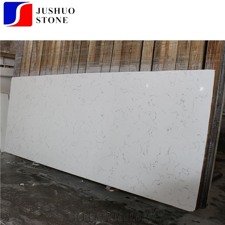Absolute Good Quality Sparkle Pot Marble Veins Quartz Slab for Top Use