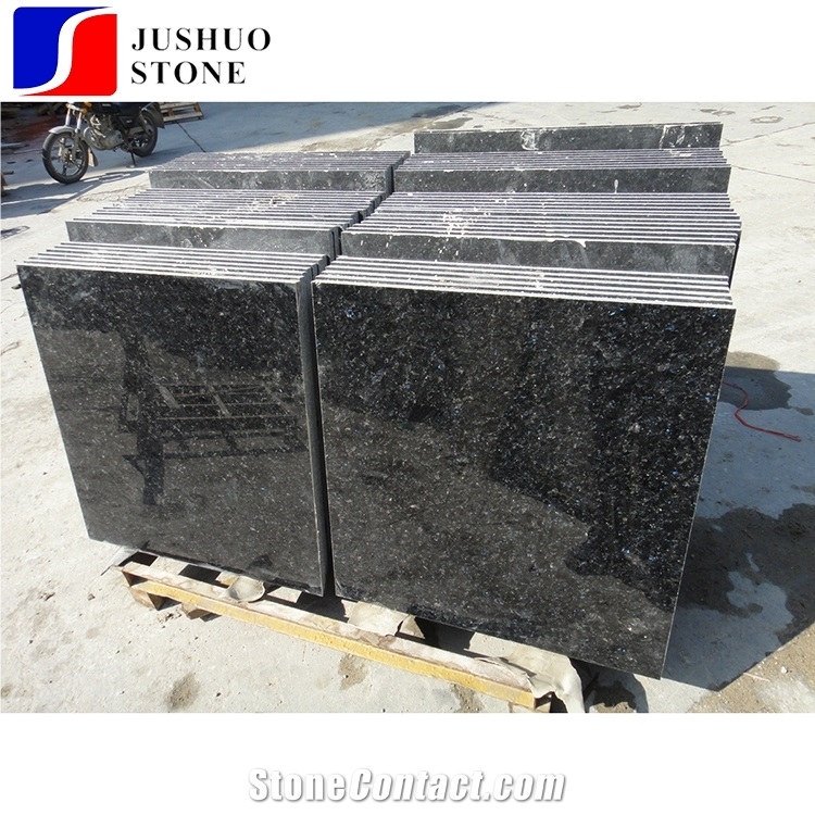 Blue in the Night Granite Tile,Angola Black Stone for Luxary Hotels
