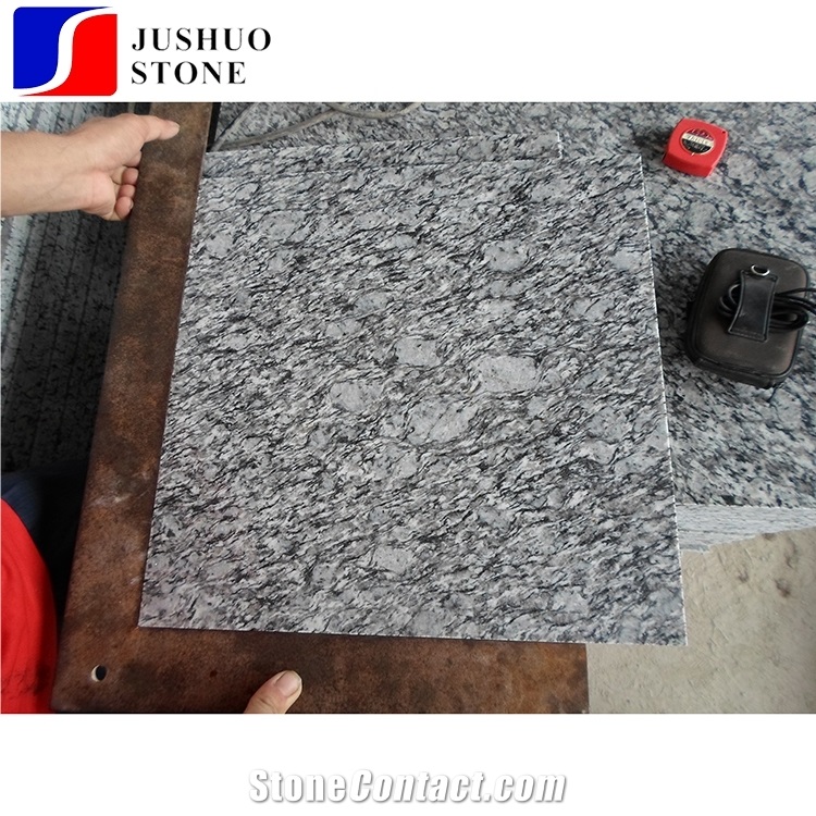 China Cheap Granite Lang Hua White Granite Spray White Customized Tile
