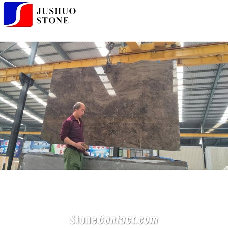 Earth Brown Moon Velley Marble Emperador Dark Stone Slab for Tile Use