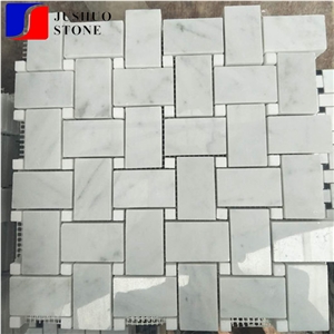 Fiberglass Yarn Woven Shape Mesh Marble Mosaic with Cheap Price