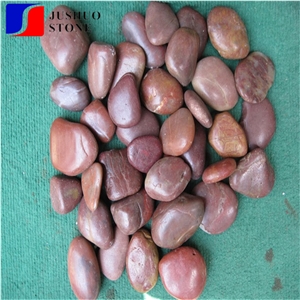 Mixed Polished Pebble Stone Red and Multicolor River Gravel Walkway