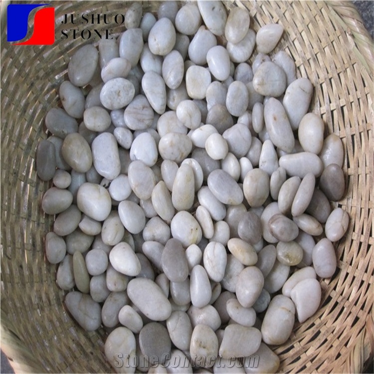 Own Factory Wholesale Pebbles Stone on Sale,Snow White Gravel Pebble
