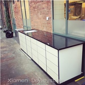 Prefabricated Custom Padang Black Vanity Tops Granite Counter Top