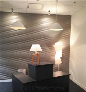 Lymra White Limestone 3d Spray Wave Wall Panel Tile,Cnc Building Interior
