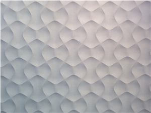Lymra White Limestone 3d Spray Wave Wall Panel Tile,Cnc Building Interior
