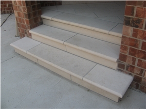 Portugal Beige Marble Deck Stair,Door Front Staircase Risers for Outside