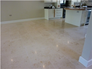 Portugal Beige Marble Deck Stair,Door Front Staircase Risers for Outside