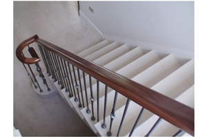 Portugal Beige Marble Deck Stair,Door Front Staircase Risers for Outside