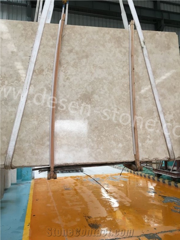 Cream/Wavy Beige/Ivory Light Beige Travertine Stone Slabs&Tiles Floor