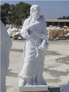 Handcarved Garden White Marble Stone Western Human Sculptures&Statues