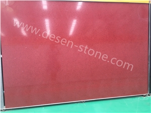 Rose Red Quartz Stone/Artificial Quartz Stone Slabs&Tiles