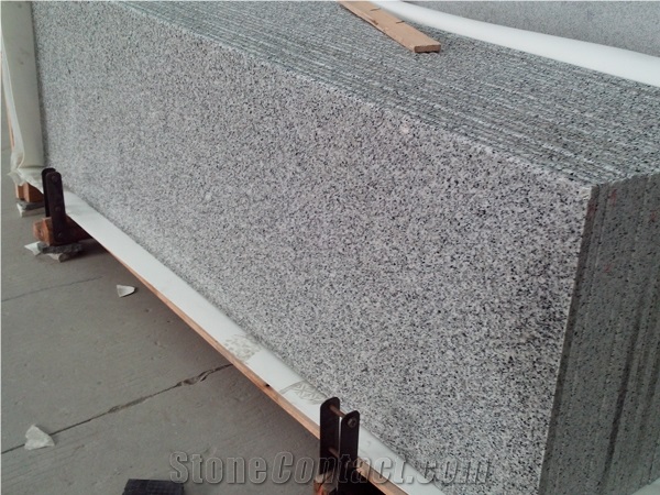 China G640 Dongshi White Granite Stone Full Bullnose Edge Kitchen Tops