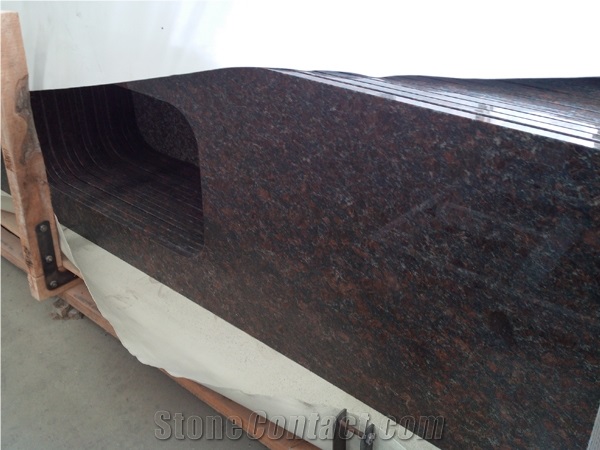 Popular Custom Standard Sink Cutout Eased Polished Granite Countertops