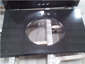 Shanxi Black,Absolute Black Granite,Granite Ogee Edges Bath Vanity Top