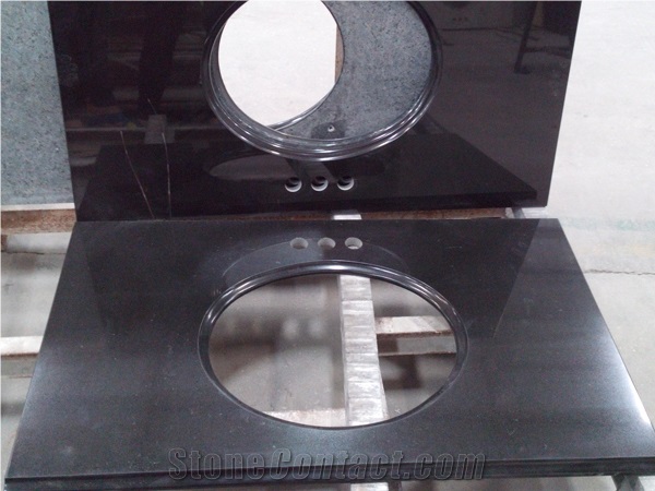 Shanxi Black,Absolute Black Granite,Granite Ogee Edges Bath Vanity Top