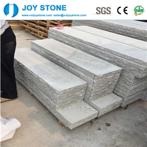 Cheap Chinese Grey Granite Hubei G603 Padang Sesame White Flamed Steps